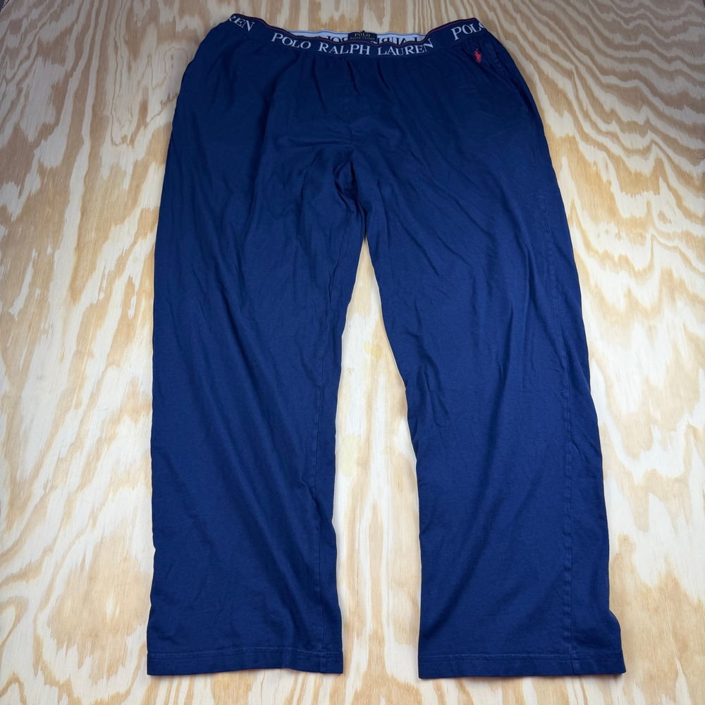 Polo Ralph Lauren Mens Navy Blue Sleepwear Pajama Pants 2XT Tall Relaxed Lounge